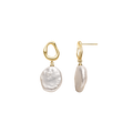 Aura Pearl PFE1159-SY baroque pearl earrings detail view