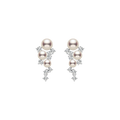 Starlit Cascade Pearl Lab-Grown Diamond Earrings