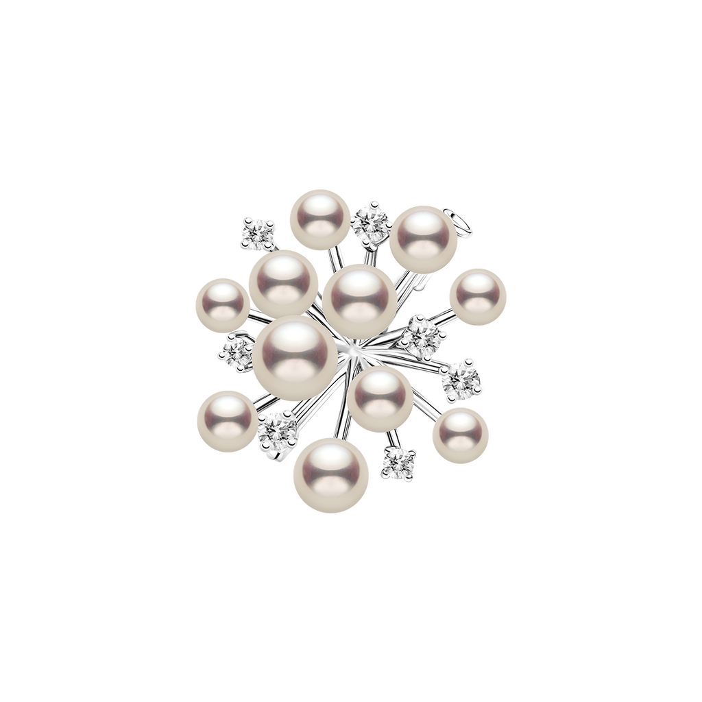 Starburst Pearl Brooch