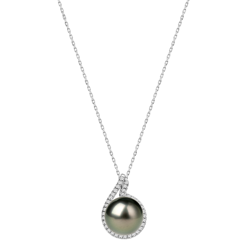 Aura Pearl PLN0101-SW Tahitian pearl pendant necklace detail view
