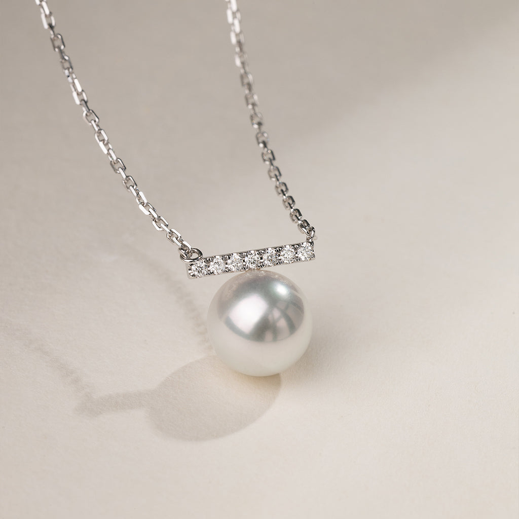 Aura Pearl PLN0139-SW Edison pearl pendant necklace detail