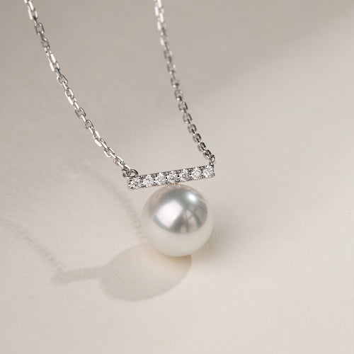 Aura Pearl PLN0139-SW Edison pearl pendant necklace detail