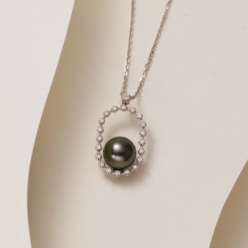 Aura Pearl PLN0884-SW Tahitian pearl pendant close-up