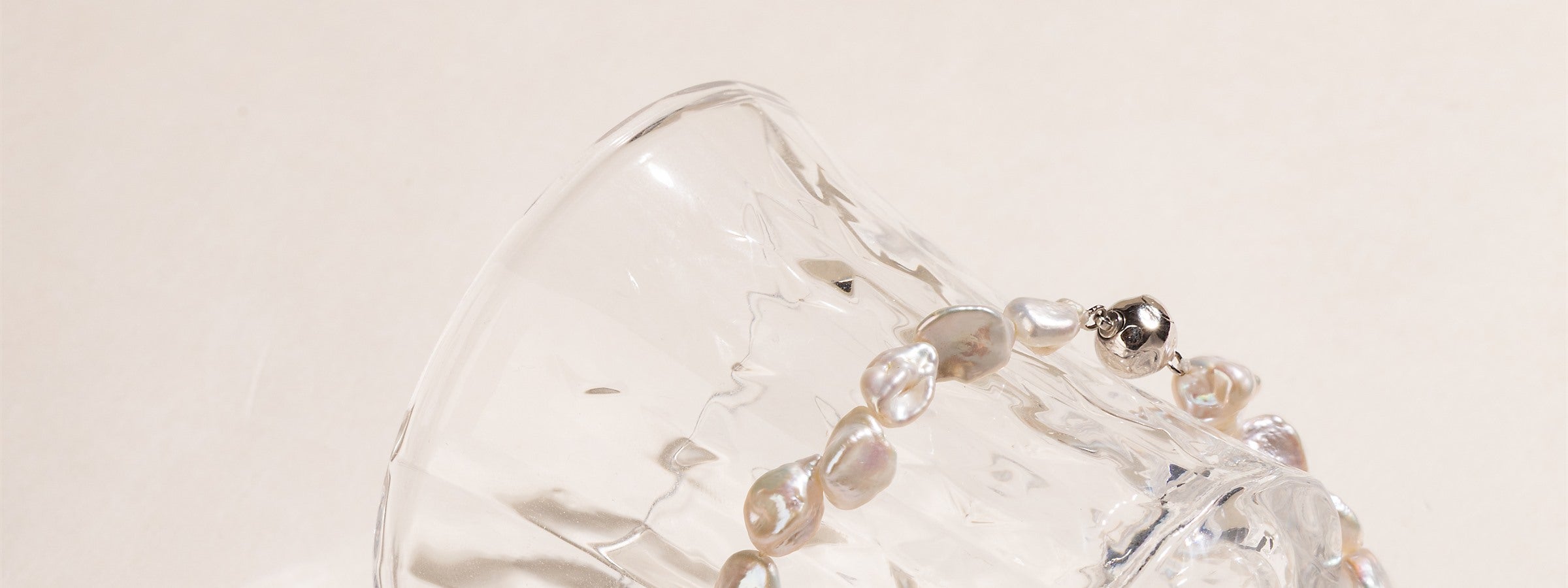 Aura Pearl freshwater pearl necklace in a real still life setting
