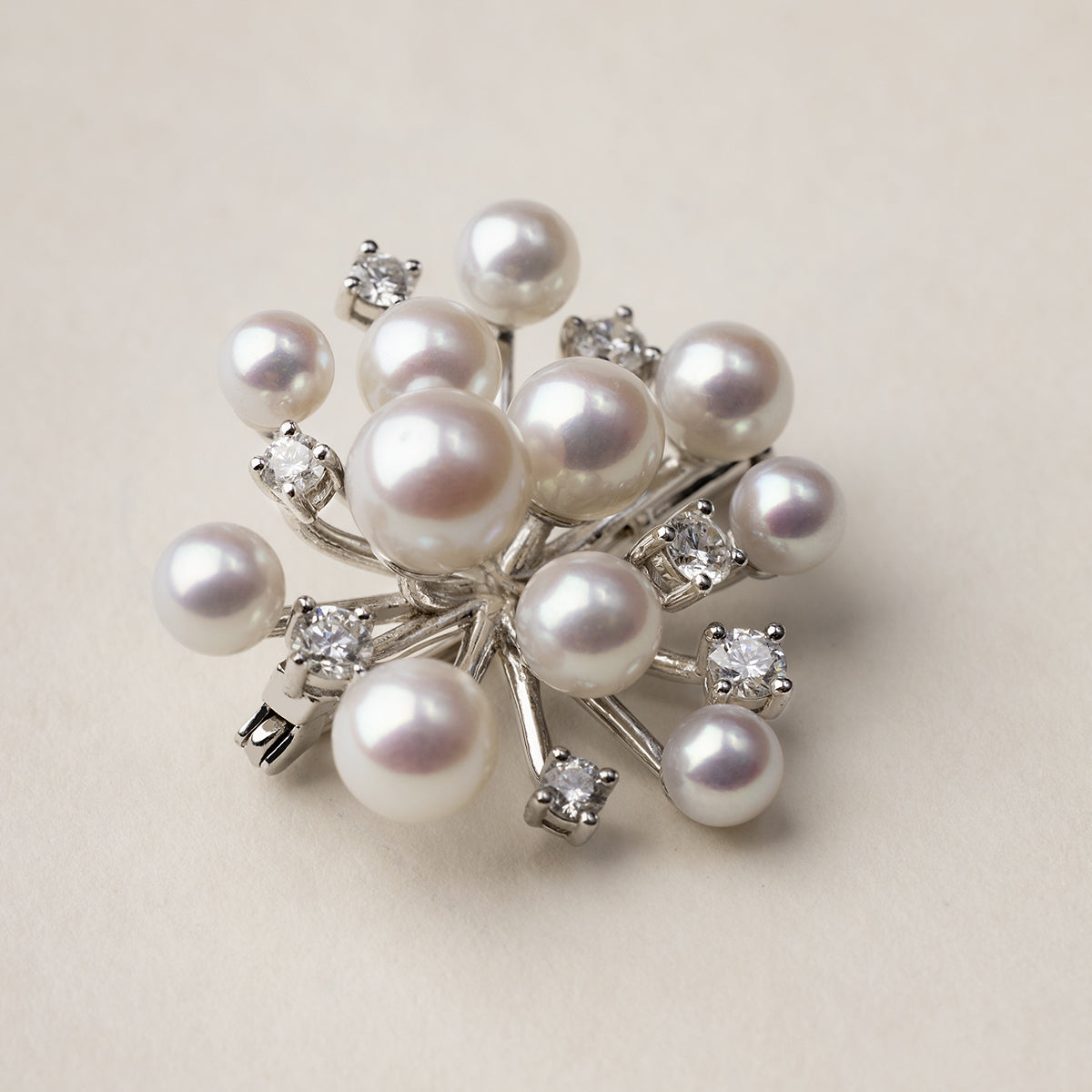 Starburst Pearl Brooch