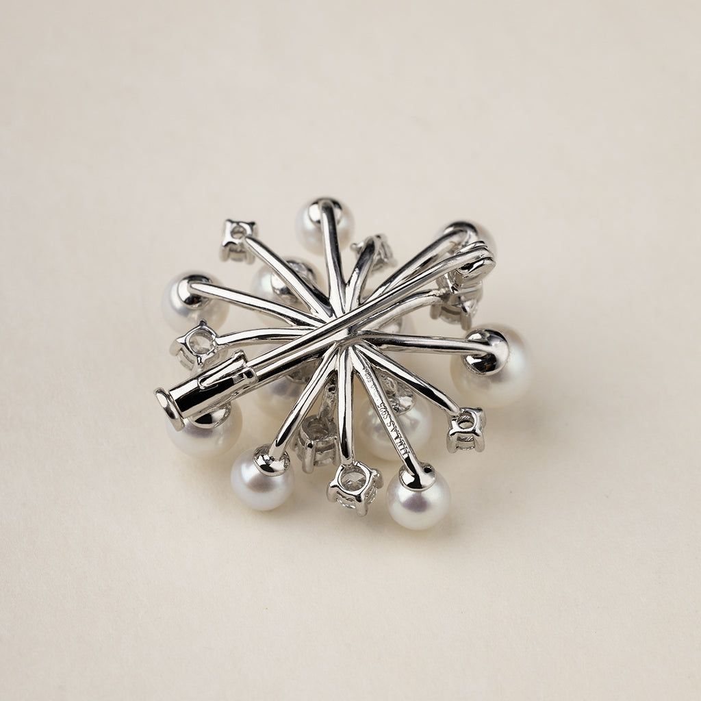 Starburst Pearl Brooch