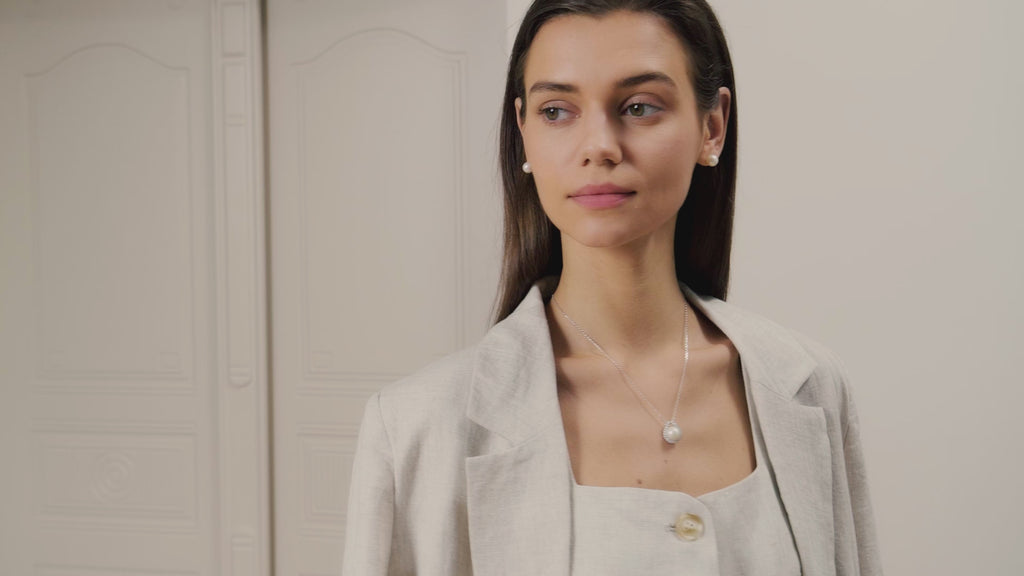 Aura Pearl PLN0237-SW Edison pearl pendant necklace video